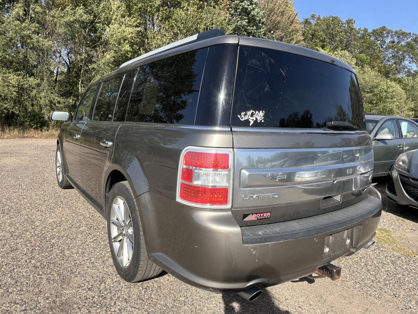 2014 Tan /Black Ford Flex Limited FWD (2FMGK5D89EB) with an 3.5L V6 DOHC 24V engine, 6-Speed Automatic Overdrive transmission, located at 17255 hwy 65 NE, Ham Lake, MN, 55304, 0.000000, 0.000000 - Photo#2