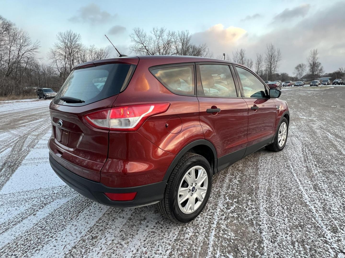 2014 Orange /Black Ford Escape S FWD (1FMCU0F79EU) with an 2.5L L4 DOHC 16V engine, 6-Speed Automatic transmission, located at 17255 hwy 65 NE, Ham Lake, MN, 55304, 0.000000, 0.000000 - Photo#4