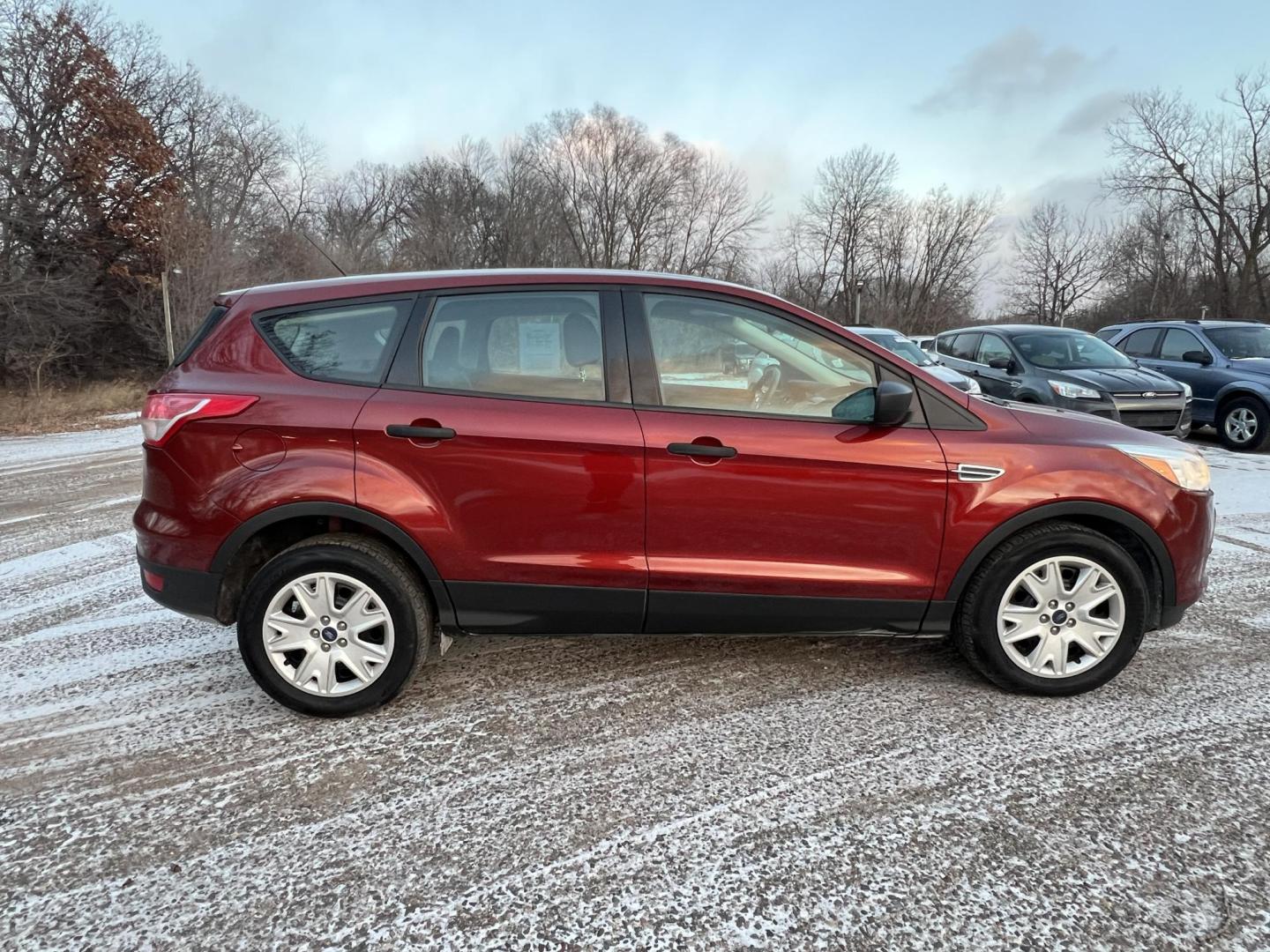 2014 Orange /Black Ford Escape S FWD (1FMCU0F79EU) with an 2.5L L4 DOHC 16V engine, 6-Speed Automatic transmission, located at 17255 hwy 65 NE, Ham Lake, MN, 55304, 0.000000, 0.000000 - Photo#5