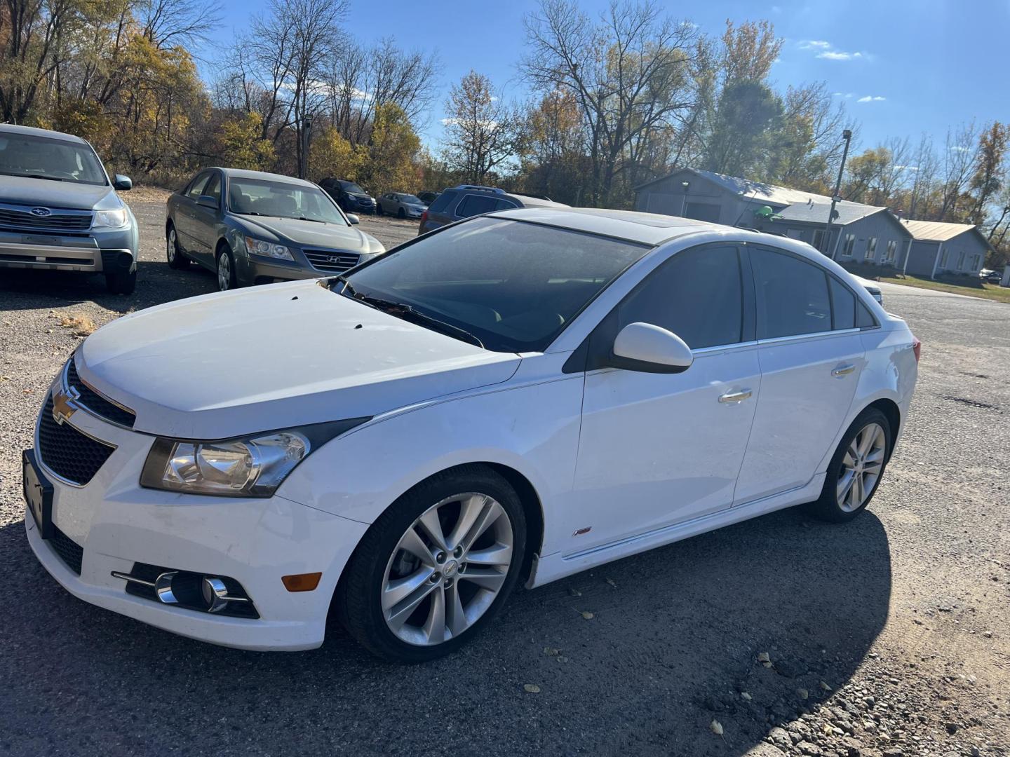 2011 White Chevrolet Cruze 2LT (1G1PH5S98B7) with an 1.4L L4 DOHC 16V TURBO engine, 6-Speed Manual transmission, located at 17255 hwy 65 NE, Ham Lake, MN, 55304, 0.000000, 0.000000 - Photo#0